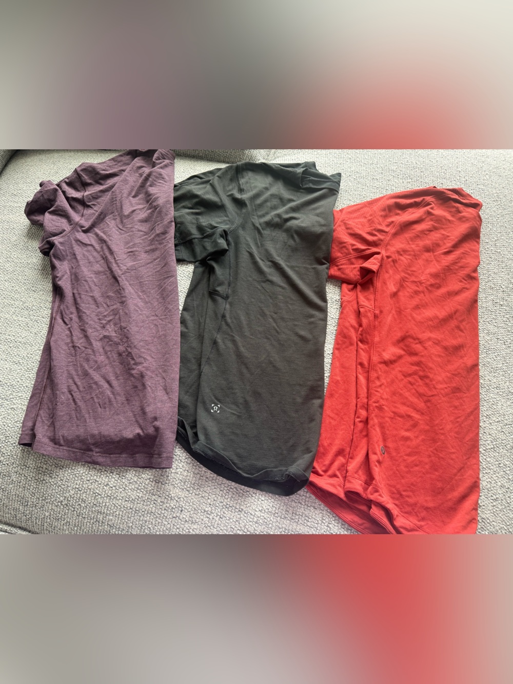 lululemon athletica Men's Tee Lot - Purple, Black, Red